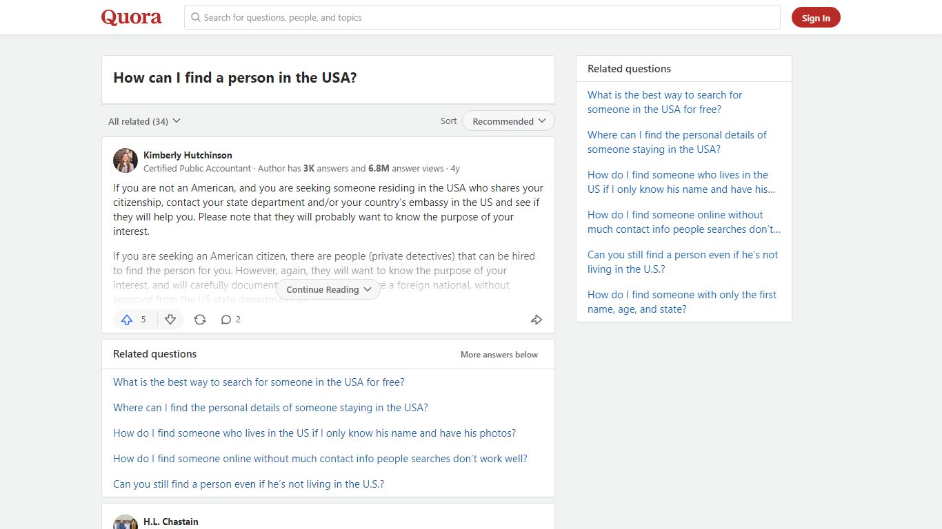 How to find a person in the USA - Quora
